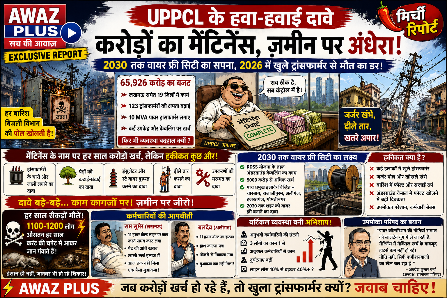 करोड़ों का मेंटिनेंस, हजारों की मौतें!:आखिर बिजली विभाग की जवाबदेही कब तय होगी?